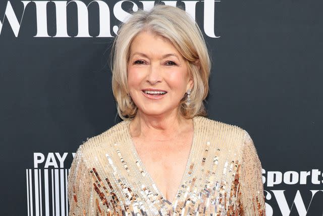 <p>Dimitrios Kambouris/Getty</p> Martha Stewart attends the 2023 Sports Illustrated Swimsuit Issue release party on May 18, 2023.