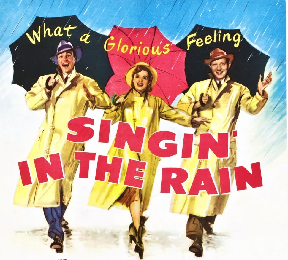 Vintage movie poster for 'Singin' in the Rain.'