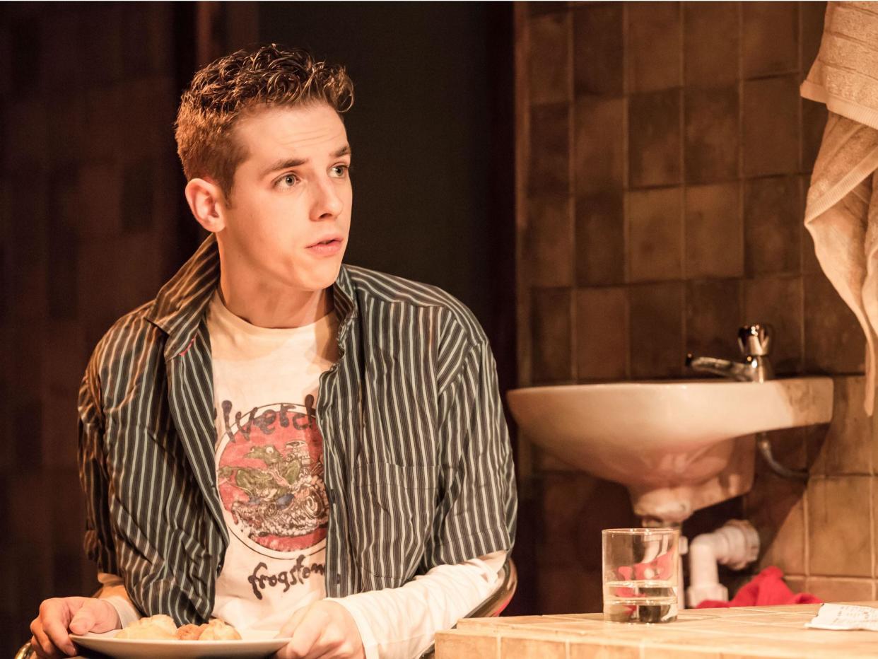 Roly Botha is excellent as the jittery, bumbling Shane in 'Strangers in Between' at Trafalgar Studios