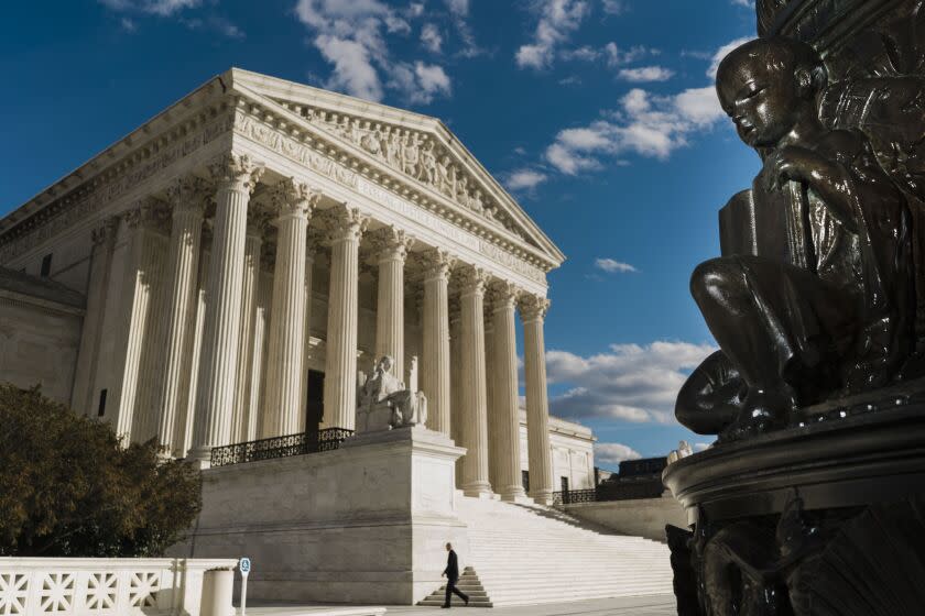 WASHINGTON, DC - FEBRUARY 10: The Supreme Court of the United States building, photographed on Thursday, Feb. 10, 2022 in Washington, DC. (Kent Nishimura / Los Angeles Times)