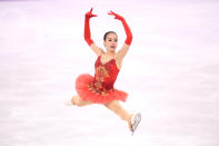 <p>Alina Zagitova of Olympic Athlete from Russia competes during the Ladies Single Skating Free Skating on day fourteen of the PyeongChang 2018 Winter Olympic Games at Gangneung Ice Arena on February 23, 2018 in Gangneung, South Korea. (Photo by Harry How/Getty Images) </p>