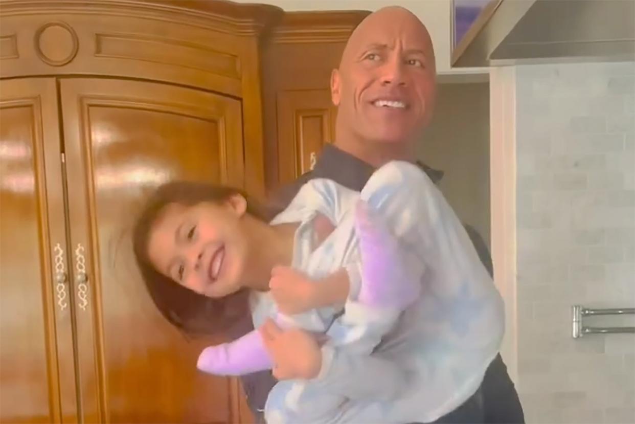 Dwayne Johnson Shares a Sweet Video of Himself Doing 'Daddy Curls' with Daughter Tiana. Dwayne Johnson/Instagram