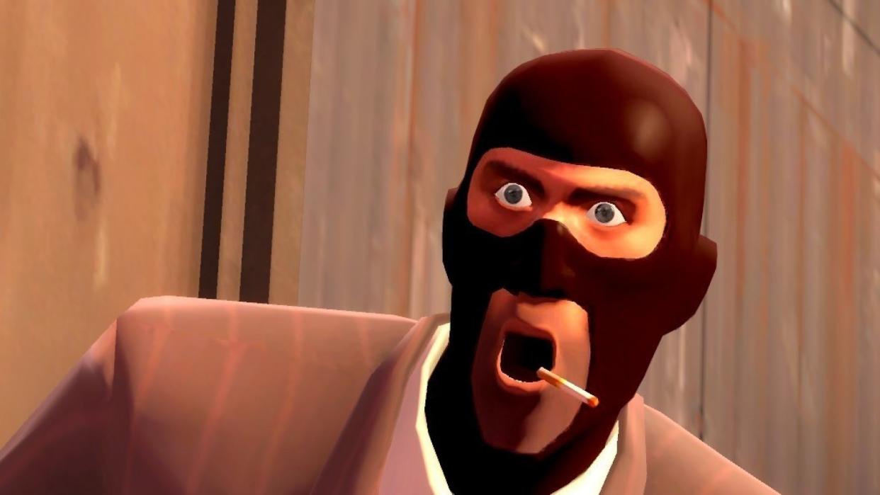  The TF2 spy looks shocked!. 