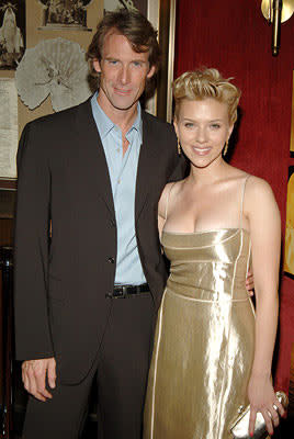 Director Michael Bay and Scarlett Johansson at the New York premiere of Dreamworks' The Island