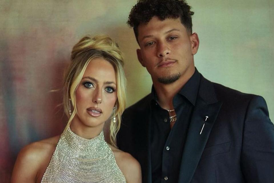 <p>Preston Smith Photography</p> Brittany Mahomes and Patrick Mahomes.