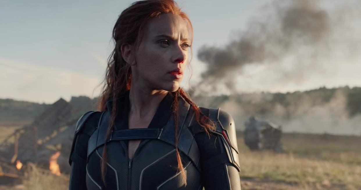 Scarlett Johansson stars in the 'Black Widow' solo adventure. (Credit: Disney/Marvel)