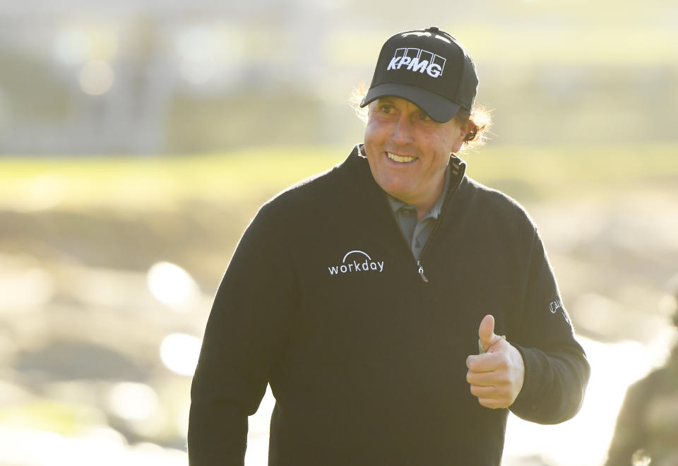 Phil Mickelson’s win over the weekend opened the floodgates to effusive praise from Tiger Woods. (Getty)