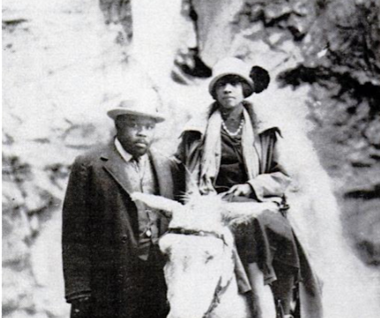 Amy Jacques Garvey with her husband, Marcus