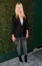 Following in Stefani's footsteps was fellow fashionista Gwyneth Paltrow, who opted for a more casual look. While some of you may find the Oscar winner's ensemble <span>– </span>which featured a Stella McCartney blazer, ombre jeans, and pointy ankle boots <span>–</span> a bit too relaxed, we find it incredibly cute. Discuss. (4/13/2012)<br><br><a href="http://bit.ly/lifeontheMlist" rel="nofollow noopener" target="_blank" data-ylk="slk:Follow 2 Hot 2 Handle creator, Matt Whitfield, on Twitter!;elm:context_link;itc:0;sec:content-canvas" class="link ">Follow 2 Hot 2 Handle creator, Matt Whitfield, on Twitter!</a>