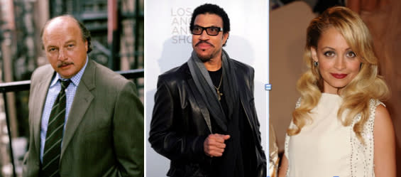 Then: Dennis Franz. Now: Lionel Richie (for his daughter Nicole)