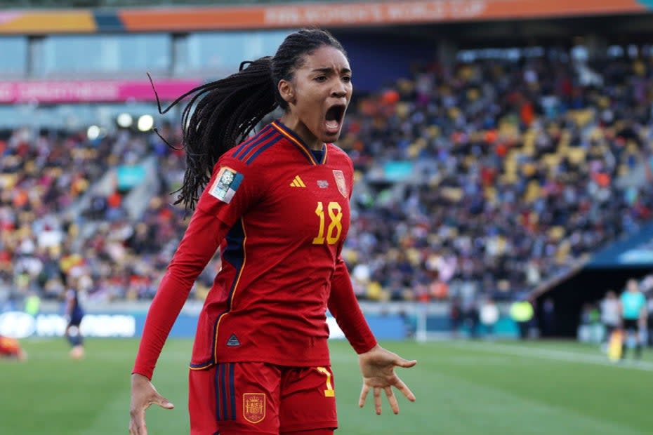 Salma Paralluelo became the youngest player to score for Spain at the Women’s World Cup (Getty Images)