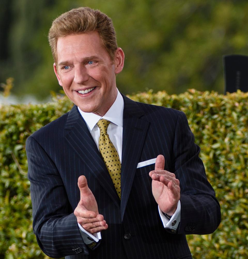 In this handout photo provided by the Church of Scientology, David Miscavige, its ecclesiastical leader, dedicates a new 95,000-square-foot church in North Hollywood, California, on March 19, 2017. (Photo: Handout via Getty Images)