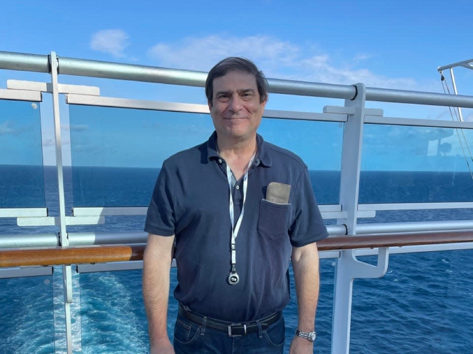 Author Bradley Carroll on cruise 