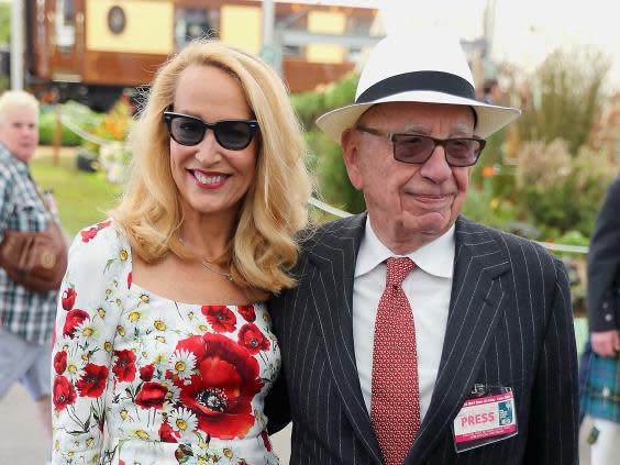 What does Jerry Hall see in billionaire Rupert Murdoch? More than you might think, actually (Getty)