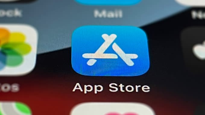 App Store icon on iPhone screen