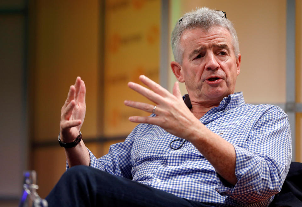 Last month, Ryanair chief Michael O'Leary, above, said he was confident that travel will open up in the summer. Photo: Reuters