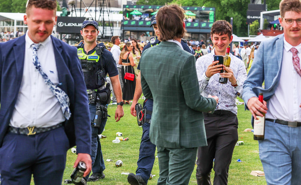 A police officer at Flemington.