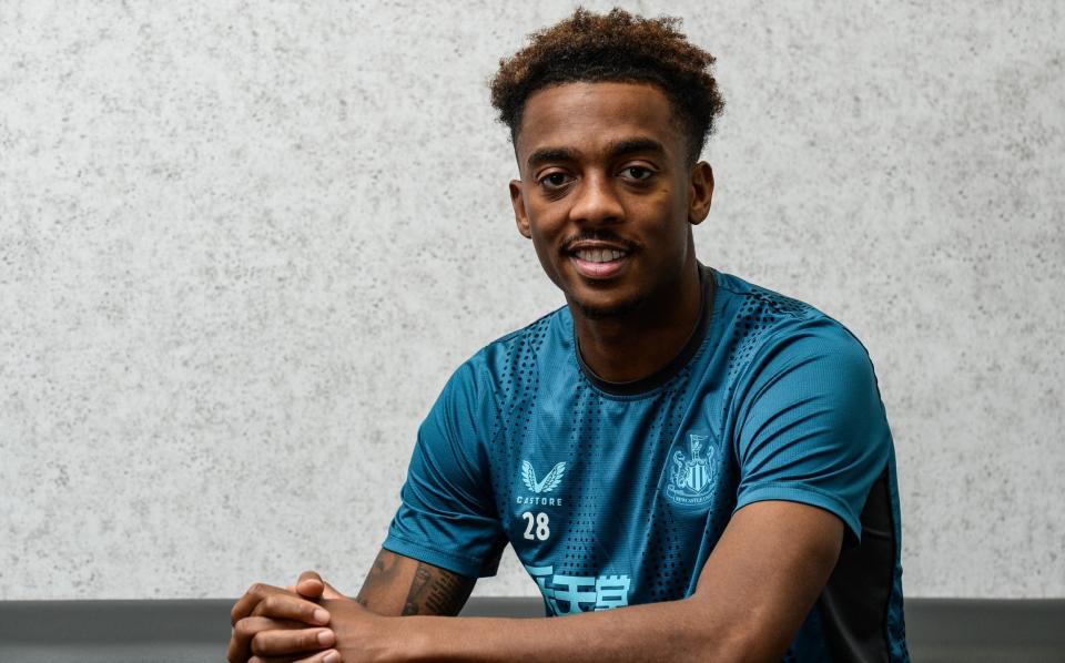 Joe Willock at Newcastle's training ground - Joe Willock: 'I was so homesick when I first joined Newcastle - but it turned me into a man' - Getty Images/Serena Taylor