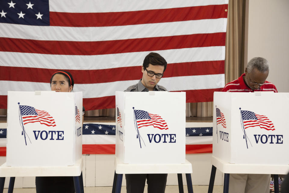 People voting