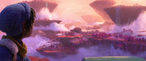 This image released by Disney shows a scene from the animated film "Strange World." (Disney via AP)