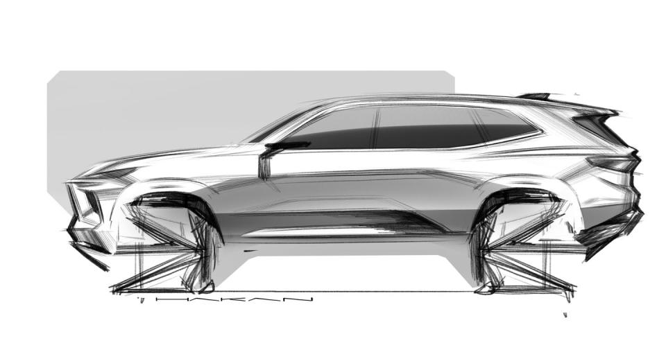 design sketch of 2025 buick enclave