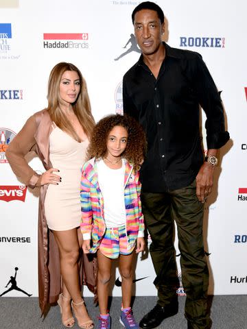 <p>Michael Loccisano/Getty</p> Larsa Pippen and her then-husband Scottie Pippen with their daughter Sophia Pippen attend Rookie USA Presents Kids Rock! during New York Fashion Week: The Shows on September 8, 2016 in New York City.