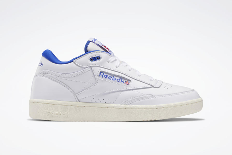 Reebok Club C Mid 2 Vintage in the white and bright cobalt colorway. - Credit: Courtesy of Reebok