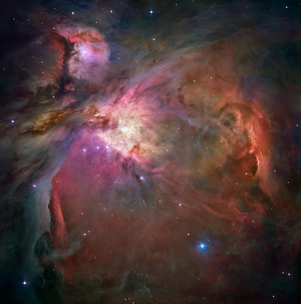 Imagen de la Nebulosa de Orión, donde se han encontrado objetos catalogados como JuMBOs. <a href="https://hubblesite.org/contents/media/images/2006/01/1826-Image.html" rel="nofollow noopener" target="_blank" data-ylk="slk:NASA,ESA, M. Robberto (Space Telescope Science Institute/ESA) and the Hubble Space Telescope Orion Treasury Project Team;elm:context_link;itc:0;sec:content-canvas" class="link ">NASA,ESA, M. Robberto (Space Telescope Science Institute/ESA) and the Hubble Space Telescope Orion Treasury Project Team</a>, <a href="http://creativecommons.org/licenses/by/4.0/" rel="nofollow noopener" target="_blank" data-ylk="slk:CC BY;elm:context_link;itc:0;sec:content-canvas" class="link ">CC BY</a>