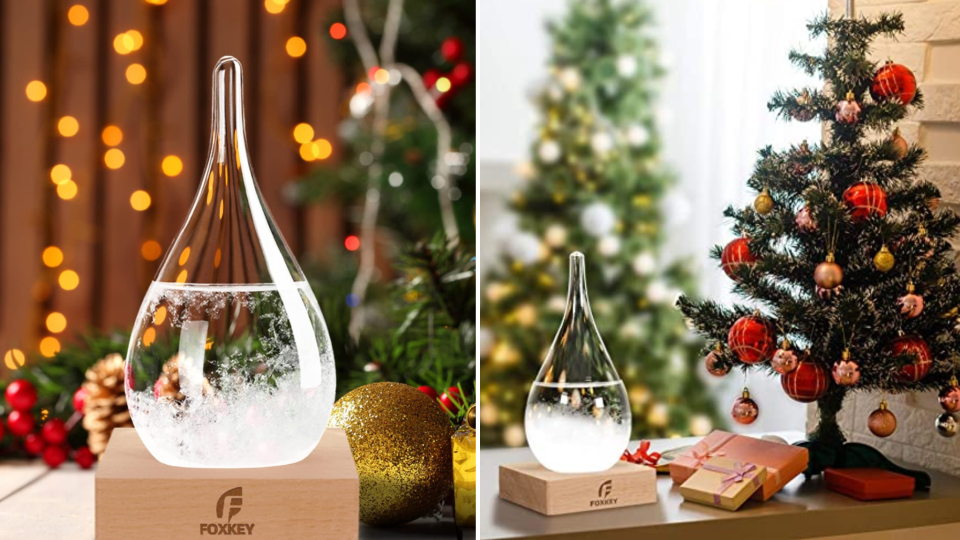 Snag a glass storm weather predictor from Amazon this Christmas.