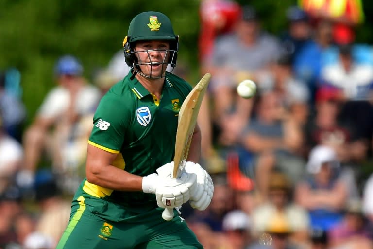 South Africa's captain AB de Villiers bats during an ODI match against New Zealand, in Christchurch, in February 2017
