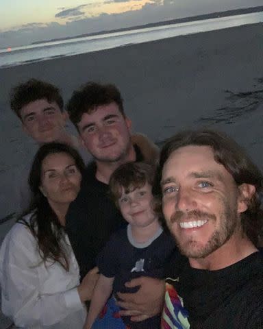 <p>Tommy Fleetwood Instagram</p> Left to right: Mo Craig, Clare Fleetwood, Oscar Craig, Franklin Fleetwood and Tommy Fleetwood