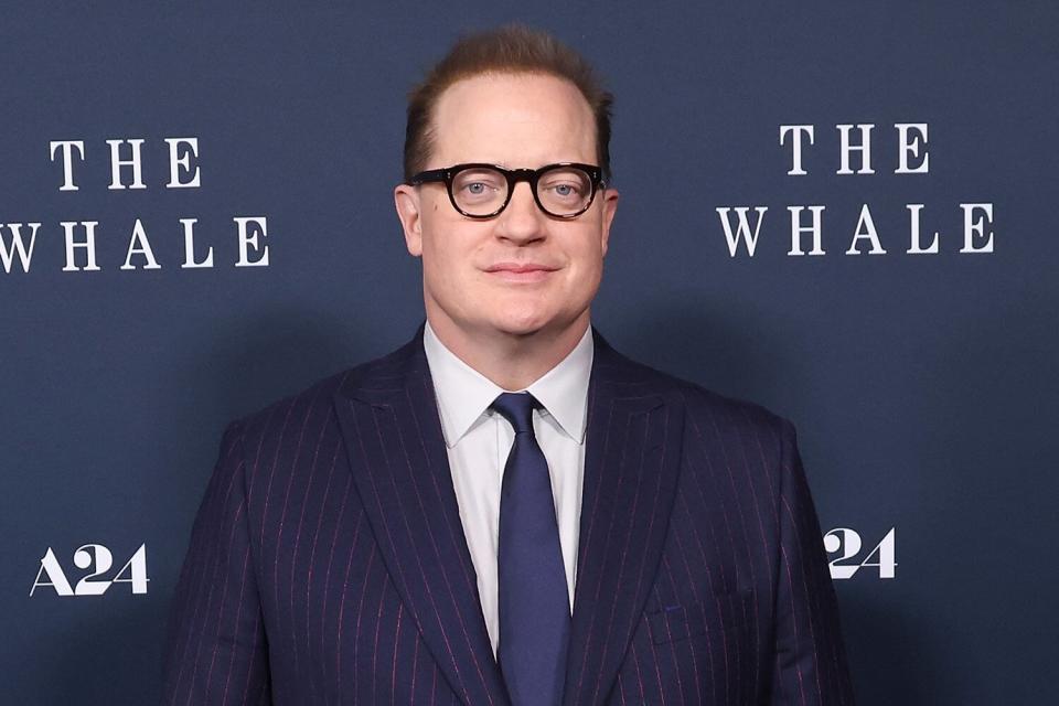 Brendan Fraser attends a New York screening of "The Whale"