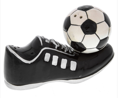 Soccer Ball and Shoe Salt and Pepper Shaker