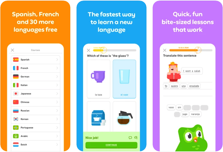 <p><a class="link " href="https://apps.apple.com/us/app/duolingo-language-lessons/id570060128" rel="nofollow noopener" target="_blank" data-ylk="slk:Download Free;elm:context_link;itc:0;sec:content-canvas">Download Free</a></p><p>Learning a new language doesn't have to just occur in high school, and it doesn't have to be as expensive as Rosetta Stone. Duolingo is a free language-learning app that helps you learn to speak a new language through science-backed modules that are actually fun. It's rewarding to collect gems and buy new outfits for the mascot owl, Duo, and if you feel like dishing out $6.99 per month to upgrade to <a href="https://www.duolingo.com/plus" rel="nofollow noopener" target="_blank" data-ylk="slk:Duolingo Plus;elm:context_link;itc:0;sec:content-canvas" class="link ">Duolingo Plus</a>, you'll get bonus mastery quizzes and an ad-free experience.<br></p>