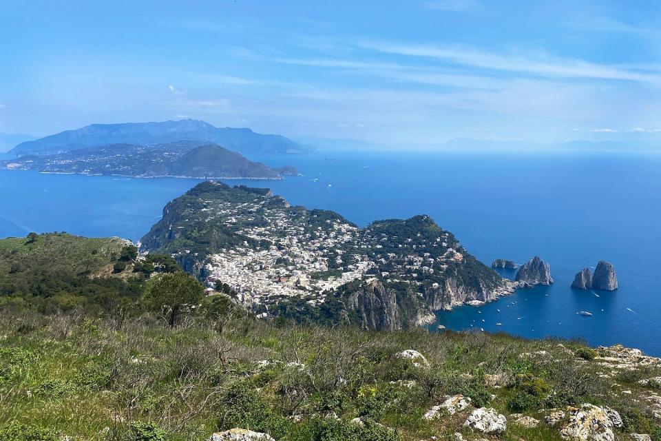 View from the The Monte Solaro Chair Lift in Anacapri / Capri