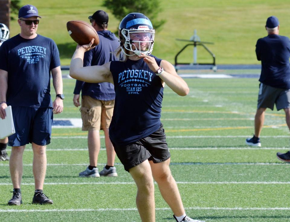 Petoskey's Joseph McCarthy will return to the varsity level after being called up to start the final two games at quarterback in his sophomore season a year ago.