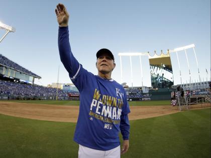 Ned Yost is the first manager to win his first eight postseason games. (AP)