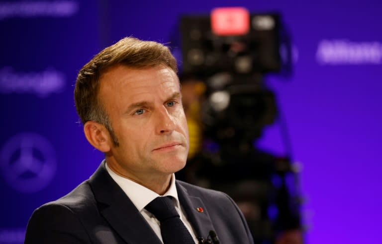 French President Emmanuel Macron said that Chinese subsidies for electric vehicles introduced a 'bias' into the market (Ludovic MARIN)