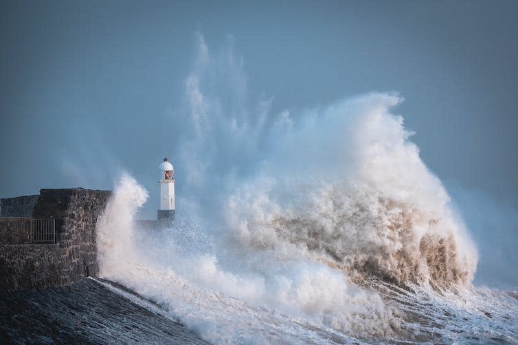 Lighthouse in a storm