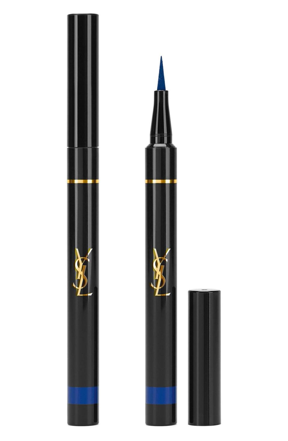 <p>Black liner is great and all, but if your routine needs a little jazzing up then try this velvety navy shade (it's especially good at bringing out the blue tones in blue and hazel eyes.)</p><p><strong>Yves Saint Laurent</strong> Eyeliner Effet Faux Cils in Deep Blue, $34, nordstrom.com. </p><p><a rel="nofollow noopener" href="http://shop.nordstrom.com/s/yves-saint-laurent-eyeliner-effet-faux-cils-bold-felt-tip-eyeliner-pen/3228028" target="_blank" data-ylk="slk:SHOP;elm:context_link;itc:0;sec:content-canvas" class="link ">SHOP</a><br></p>