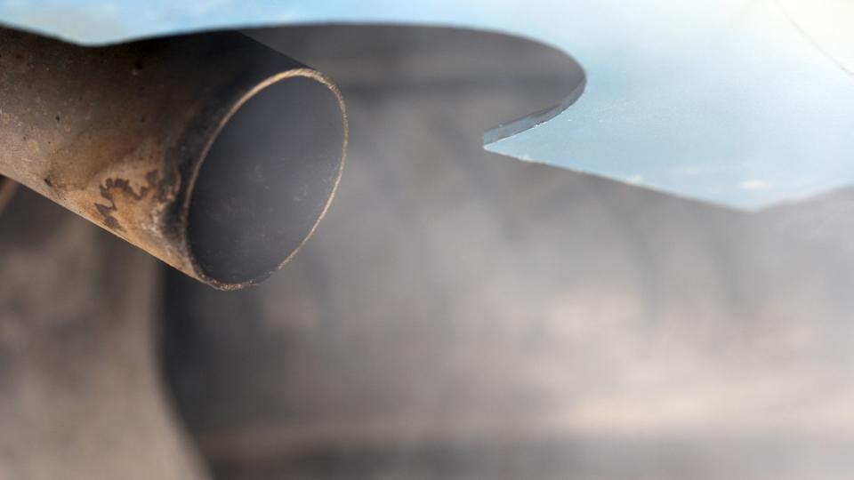exhaust fumes from a diesel vehicle