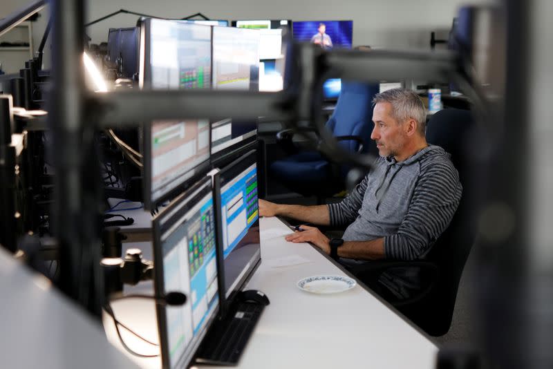 Lead satellite controller Michael Arsenault works at the offices of Telesat in Ottawa