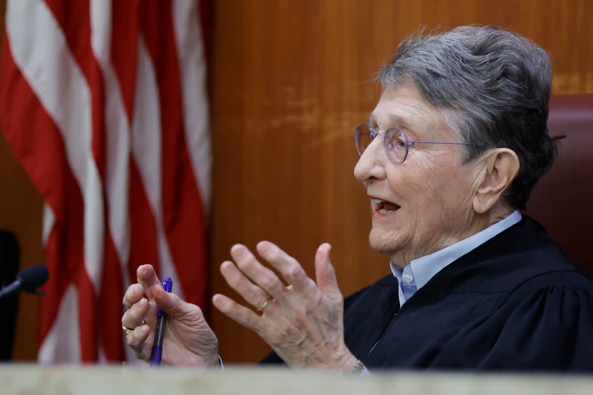 Judge Jean Toal, former South Carolina Supreme Court Justice, presides during a hearing on a motion for Alex Murdaugh’s retrial on 16 January (The State Newspaper, 2024)