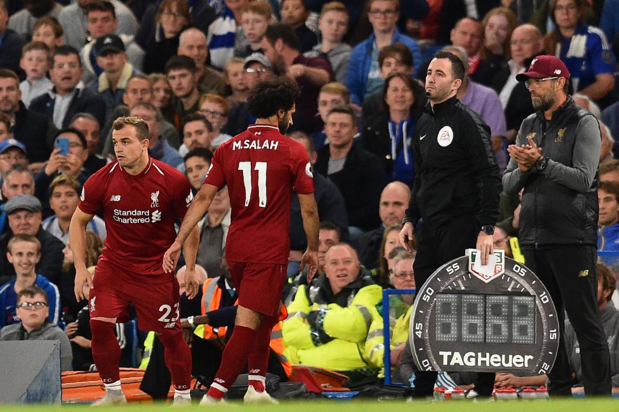 Cameos from Daniel Sturridge and Xherdan Shaqiri (above) have excited Liverpool fans this season: AFP/Getty Images/Glynn Kirk