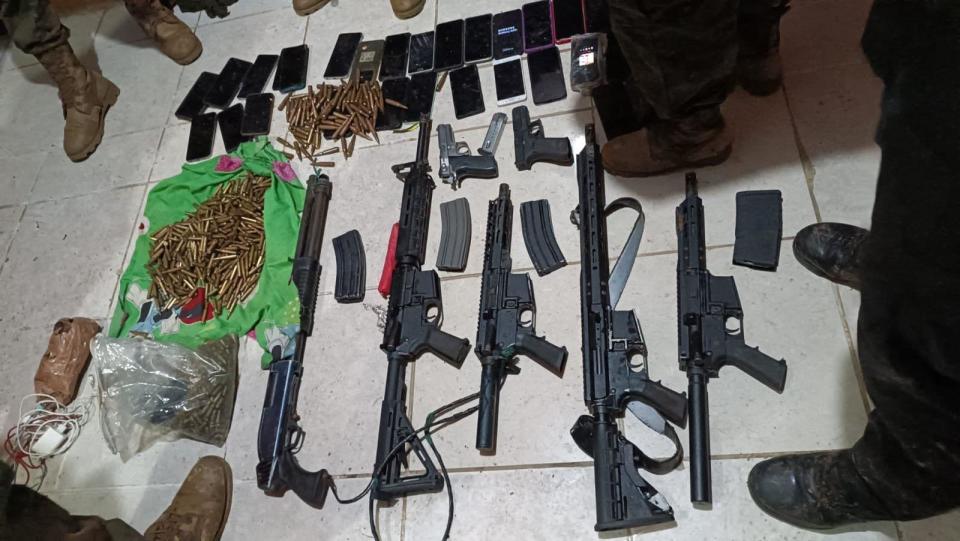 Armas y municiones incautadas por las fuerzas de seguridad.