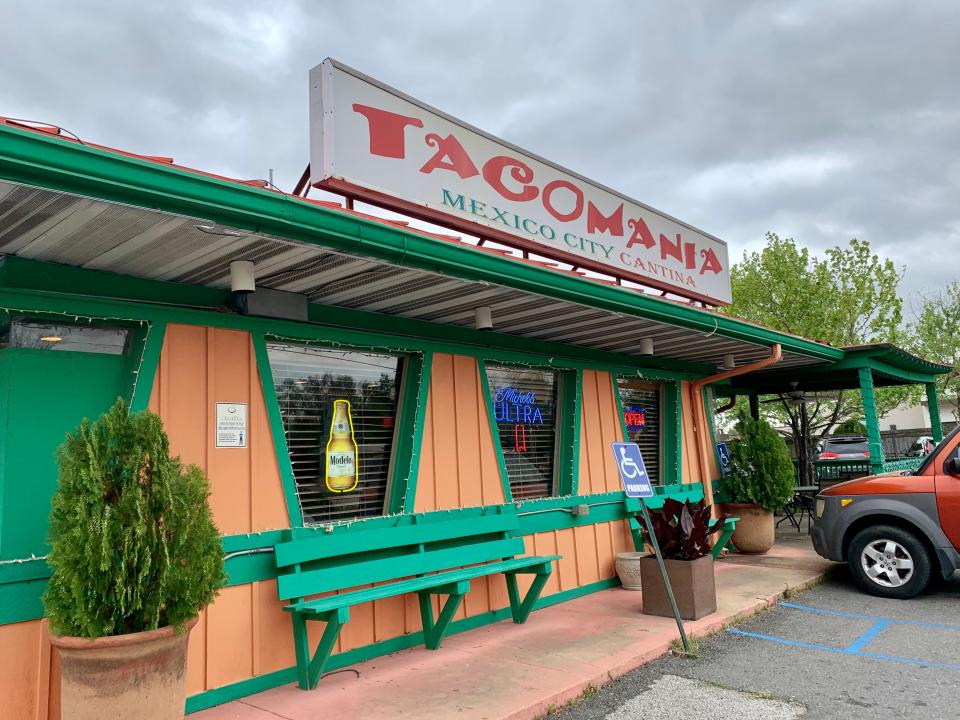 Tacomania, photographed on April 20, 2022, will be closing and is being torn down and replaced by Starbucks.