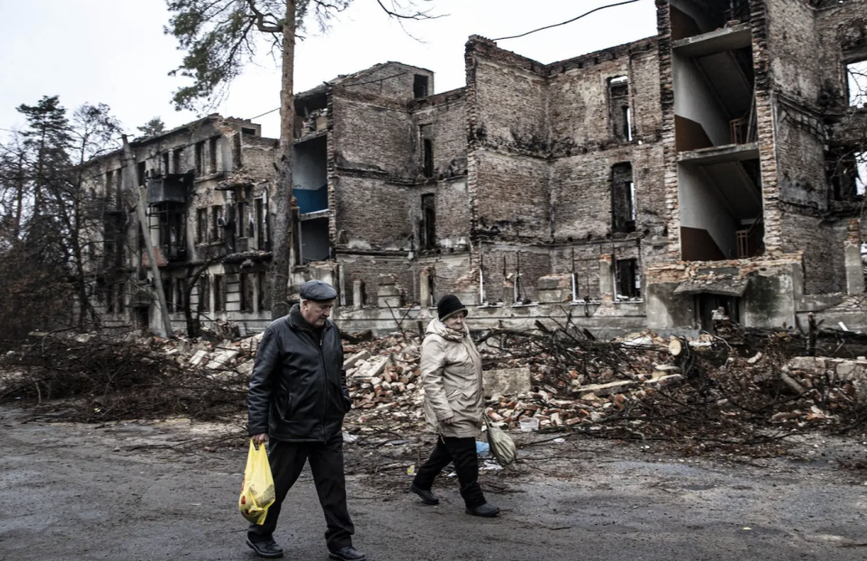 Die ukrainische Stadt Lyman in Donezk liegt in Trümmern. - Copyright: Getty Images