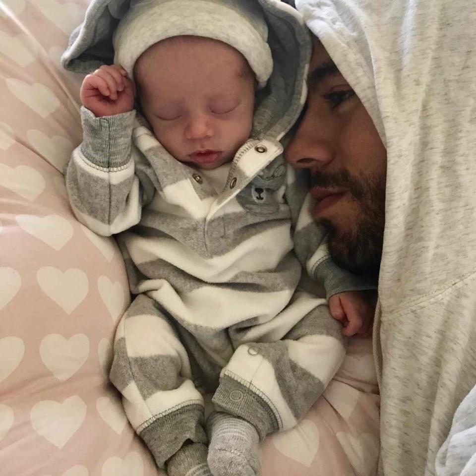 Enrique Iglesias and his baby