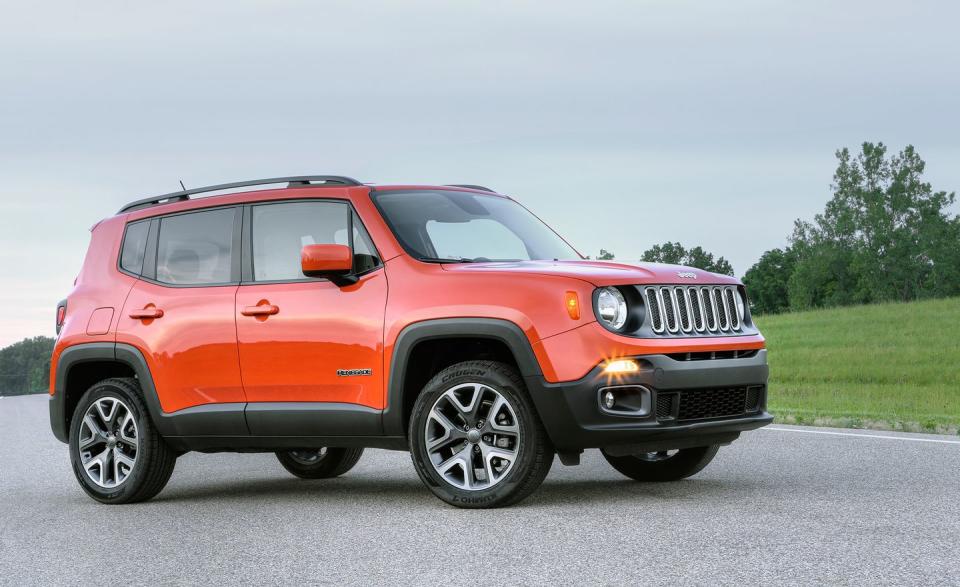 <p>Yes, it is boxier than a mail truck, but <a rel="nofollow noopener" href="https://www.caranddriver.com/jeep/renegade" target="_blank" data-ylk="slk:Jeep's Renegade;elm:context_link;itc:0;sec:content-canvas" class="link ">Jeep's Renegade</a> is actually the Fiat 500X's mechanical twin. Unlike its Italian family member, the Renegade charges the subcompact class the American way, with plenty of Jeepy charm and-in Trailhawk guise-real off-road capability. No one will complain about headroom in the Renegade's vertically gifted cabin, and there are <a rel="nofollow noopener" href="https://www.caranddriver.com/features/g4189722/wheres-willys-the-30-plus-easter-eggs-we-found-on-the-jeep-renegade" target="_blank" data-ylk="slk:plenty of cheeky design details;elm:context_link;itc:0;sec:content-canvas" class="link ">plenty of cheeky design details</a> throughout. The Jeep also drives decently, and in base form can be equipped with all-wheel drive and the Fiat 500X's turbo four and manual transmission, a fun combination.</p>