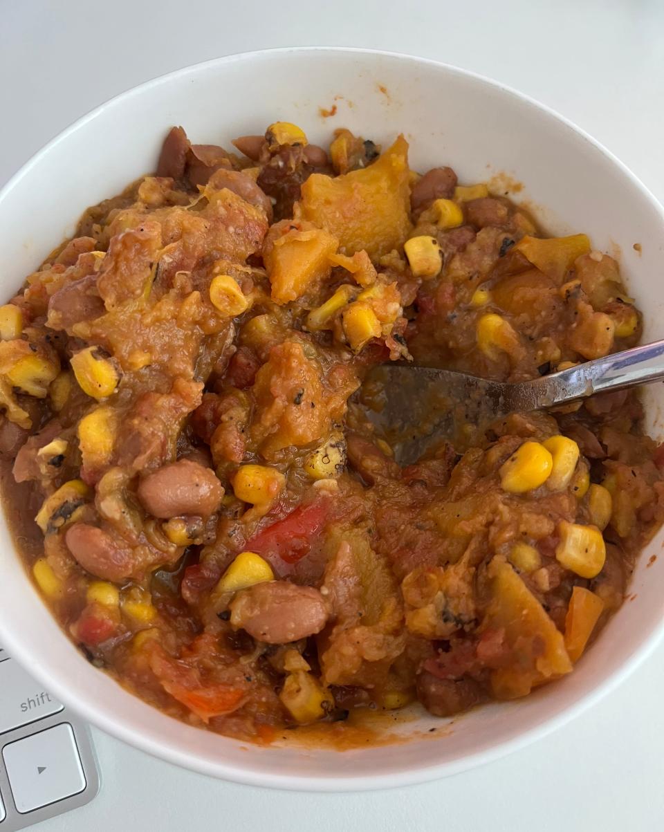 A bowl of the three sisters stew.